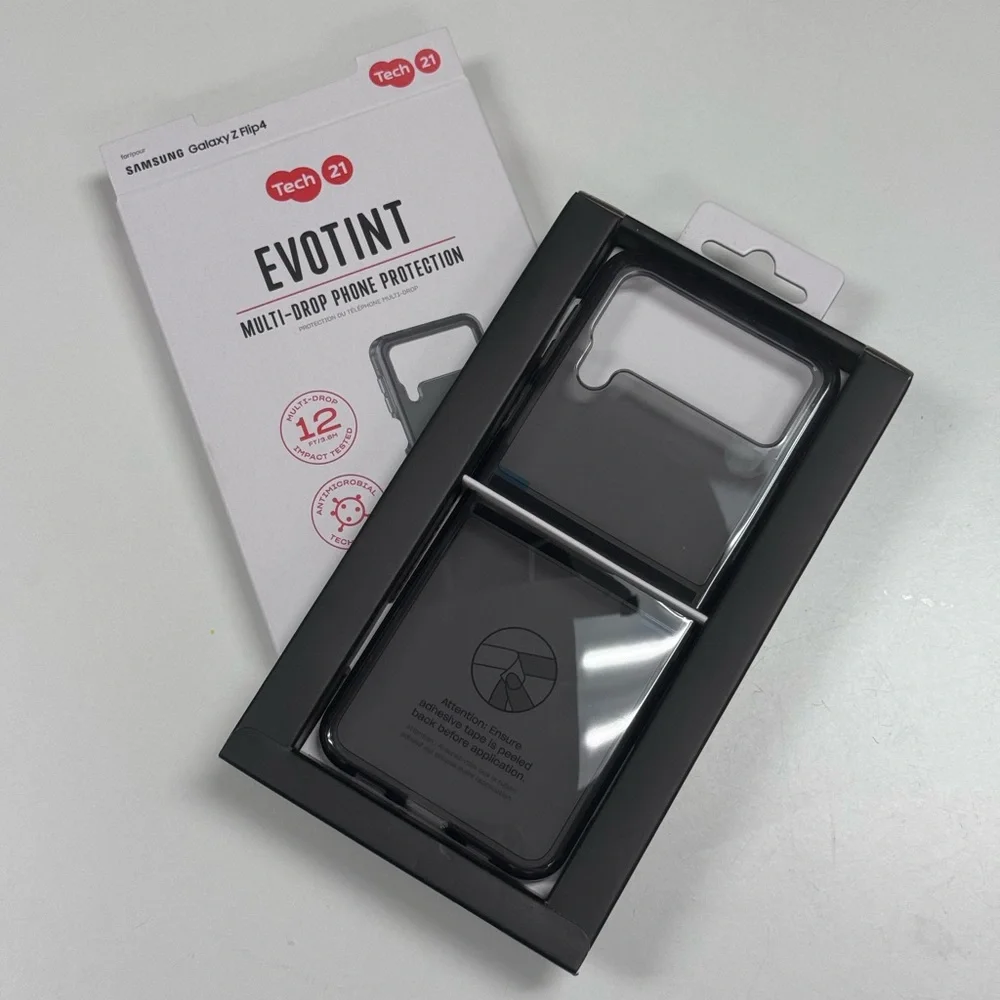 Tech21 EvoTint Protective Case for Samsung Galaxy Z Flip4 - Transparent Black